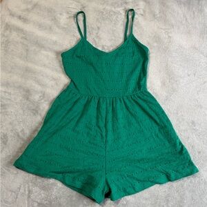 H&M Green Eyelet Romper